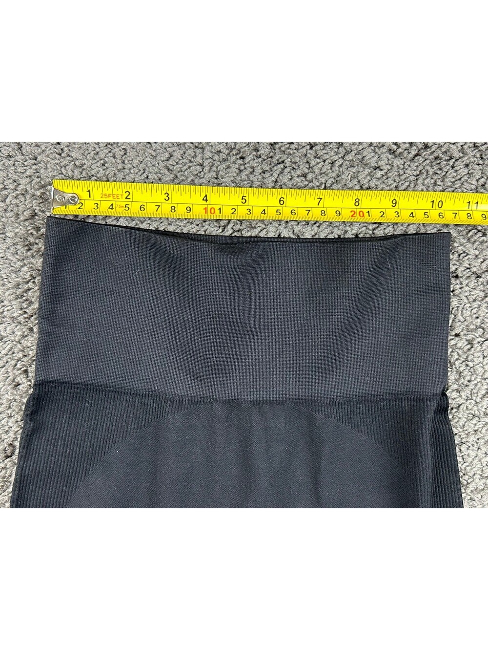 SET Active SculptFlex Leggings Black High Rise Ribbed Seamless Yoga Pants XS/S - Picture 5 of 8